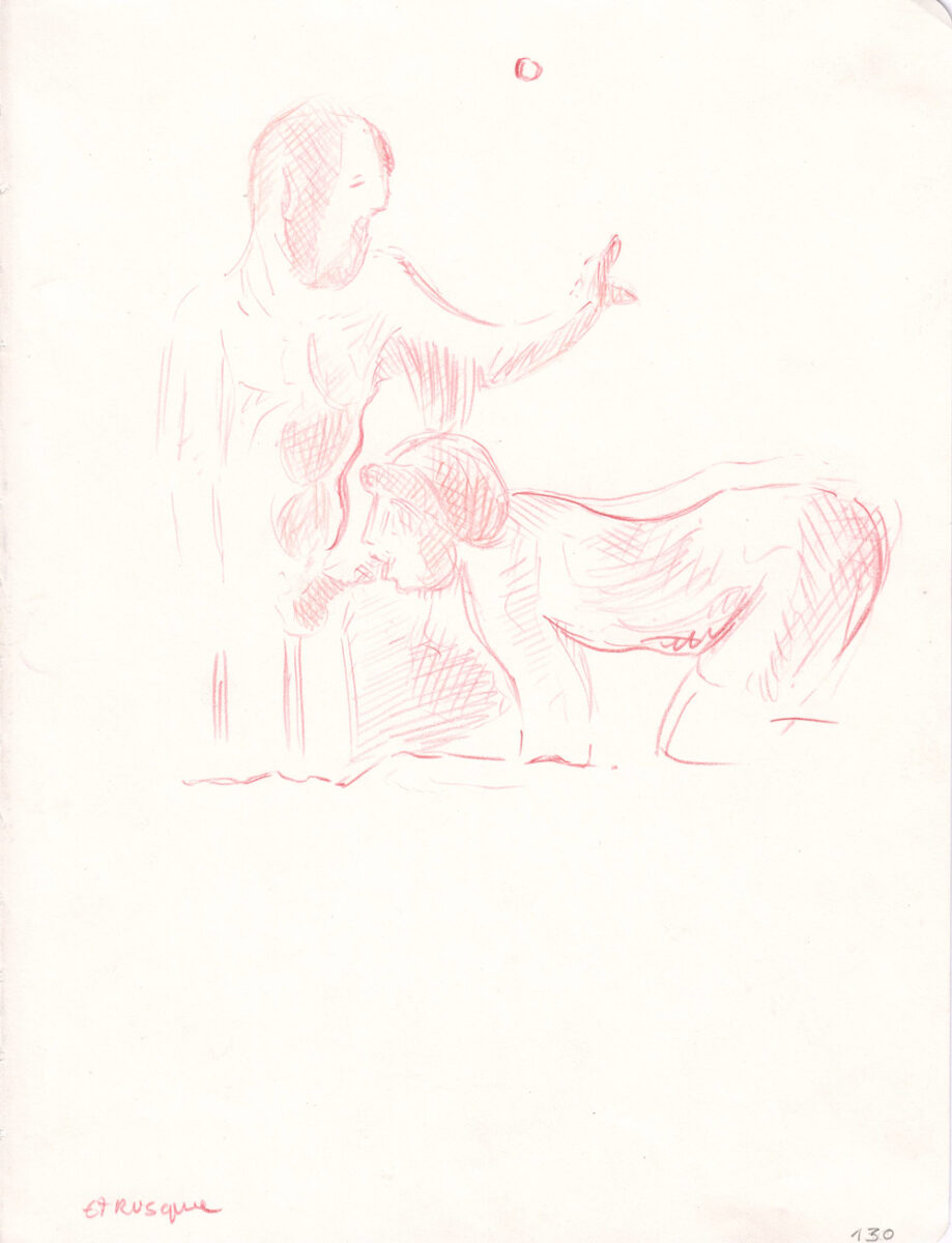 Compêndio de geometria clitoridiana: fellatio etrusca II (Paris, Musée de Cluny)